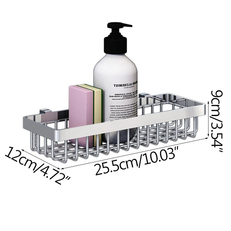 DIY Drain Basket Sink Organizer Stainless Steel Dish Rack Fruit Baskets Dish Drying Rack Organization Shelf Kitchen Accessories: Checkered basket