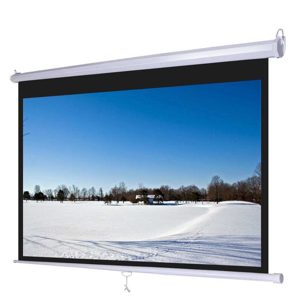 120‘’ Matte White Outdoor Retractable Self Locking Projector Screen