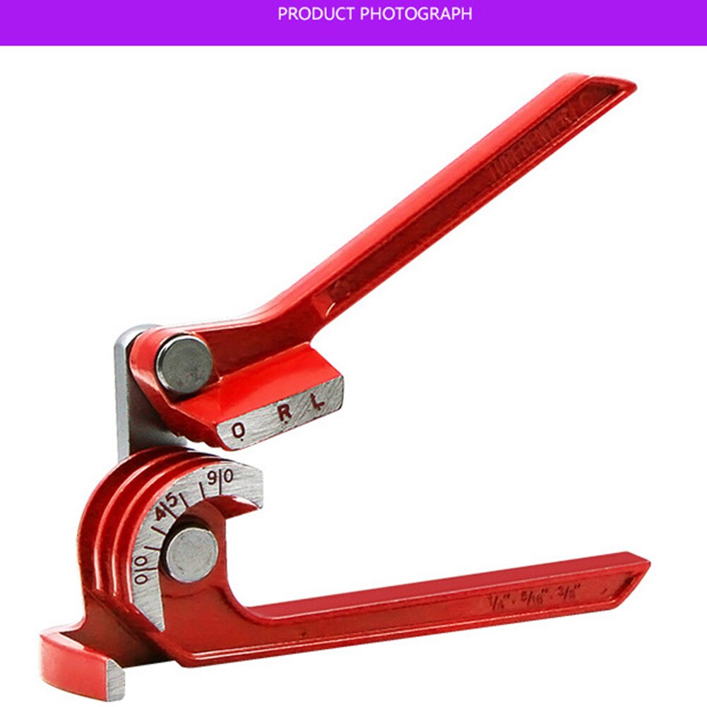 3 In 1 180 Degree Practical Machine Manual Bending Red Aluminum Alloy Elbow Tool Tube Bender Pipe Labor Saving Air Conditioner
