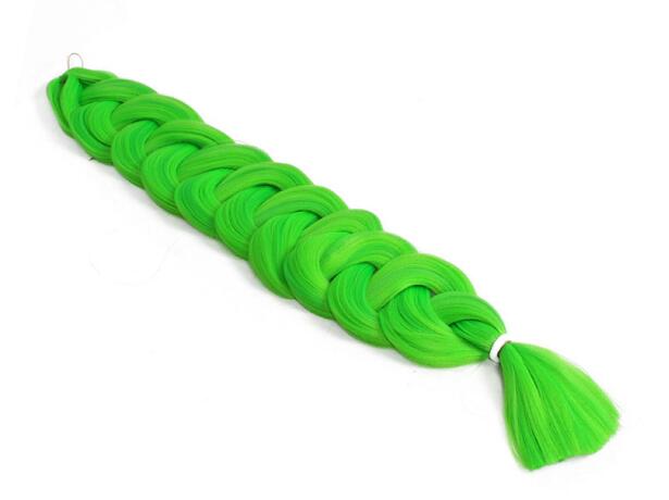 Crochet Braiding Hair one piece 82 inch Synthetic Braiding Hair 165g/piece pure color Jumbo Braid Hair Extensions: T1B/Green