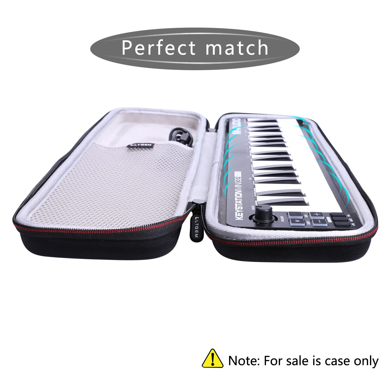 Ltgem vattentätt eva hårt fodral för m audio keystation mini 32 mk3 ultrabärbar midi -tangentbordskontroller