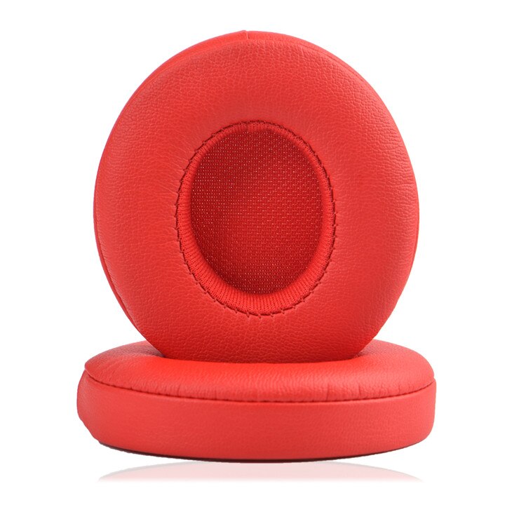Originele Geheugen Spons Lederen Solo3 Oorkussens Cover Draadloze Hoofdtelefoon Vervanging Voor Beats Solo 2 2.0 3 3.0 Ear Pad: Dark Red