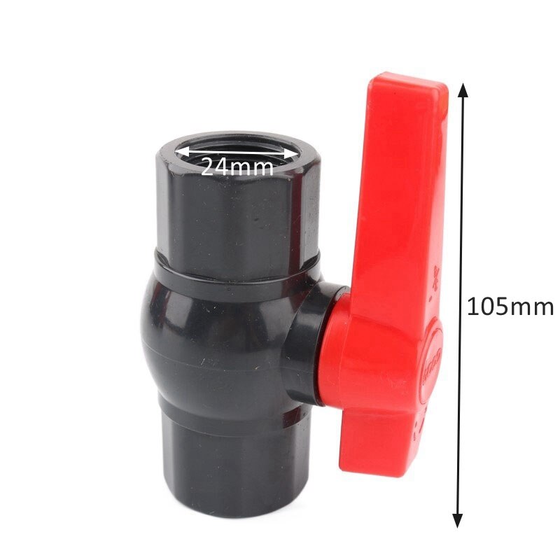 1pc PVC 1/2 3/4 1" Female Thread Ball Valve Water Pipe Control Vlave Garden Irrigation Aquarium Fish Tank Tube Valve: 25mm Thread