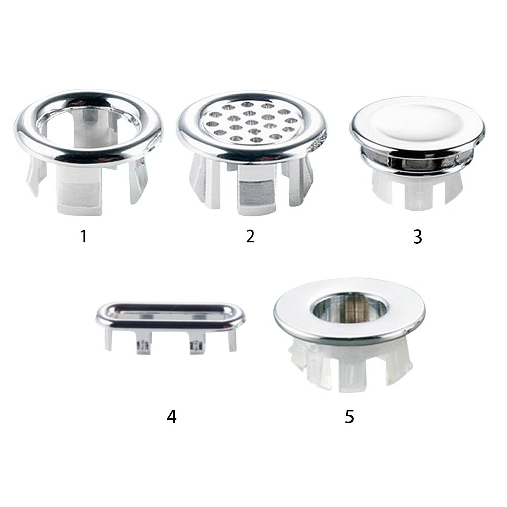 Bathroom Basin Sink Overflow Round Ring Chrome Trim ceramic pots Overflow ring Replacement Decoration