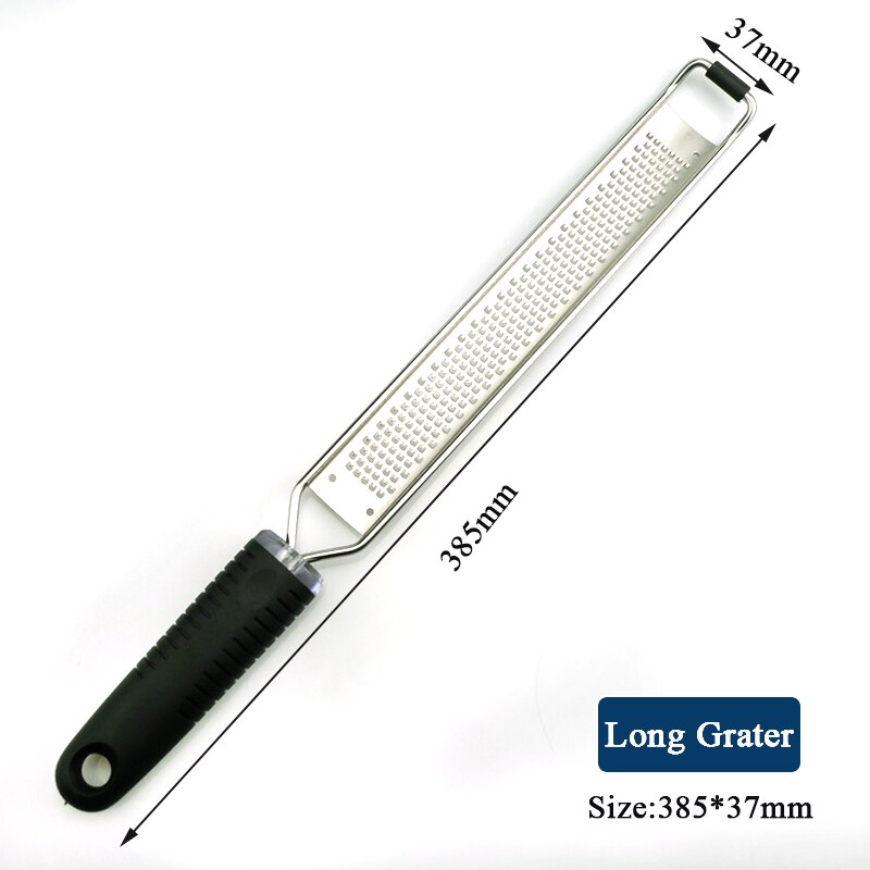 Edelstahl Mühle Käse Reibe Knoblauch Butter Mühle Reibe Zitrone Zester Zitrusfrüchte Ingwer Lange Griff Gemüse Manuelle Schneidemaschine: 03 38.5x3.7cm lang