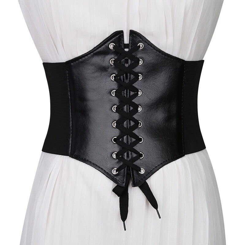 Corsé de cuero PU ancho para adelgazar, cinturón moldeador de cuerpo, cinturón de cintura, debajo del pecho, accesorios de construcción de cuerpo,