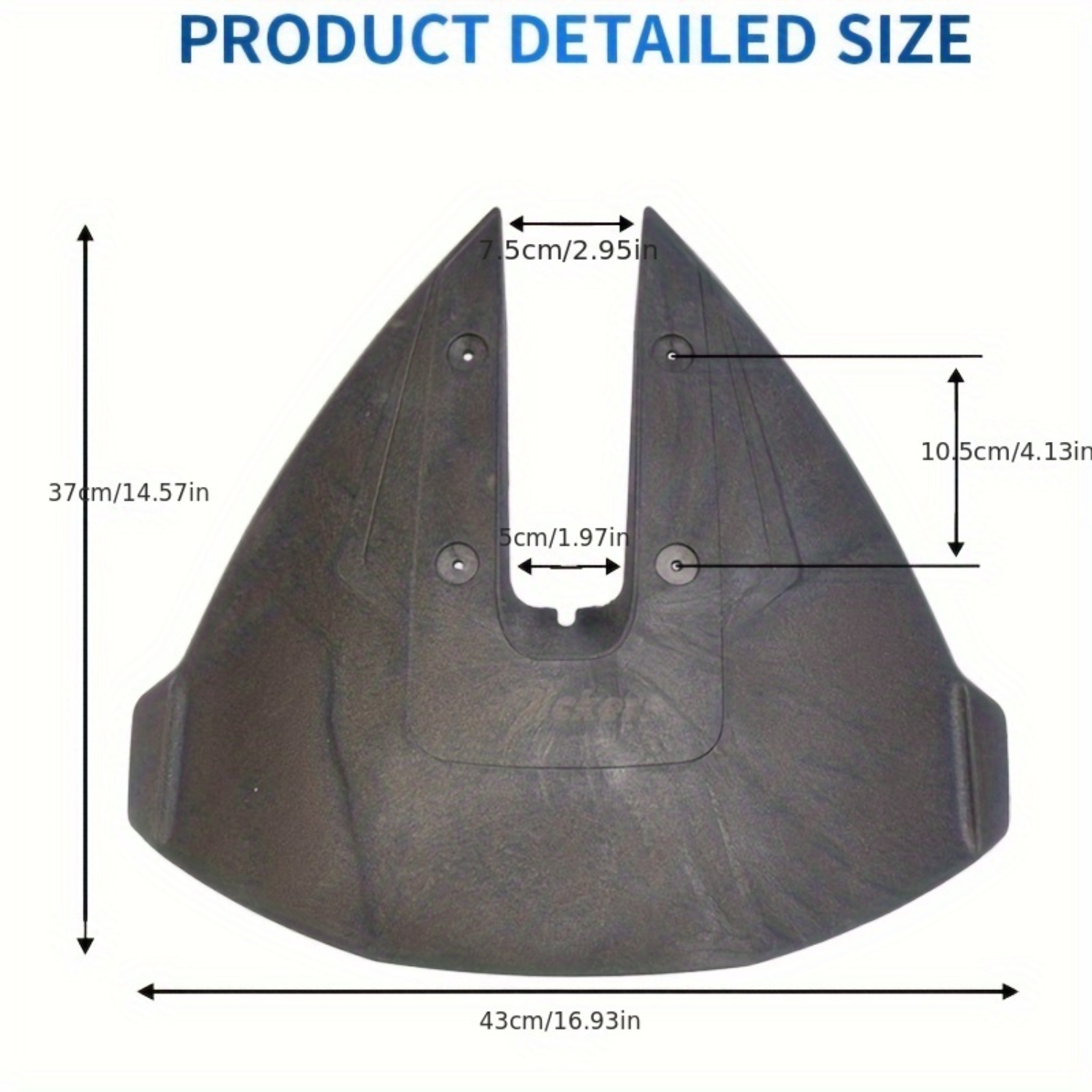 Stinger hydrofoiler - motorstabilisatorfinner til påhængsmotorer, sort forbedrer ydeevnen for både  (4-300)