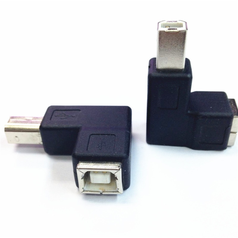 Haaks 90 Graden USB 2.0 B Type Man-vrouw Extension Adapter voor Printer Scanner Harde Schijf