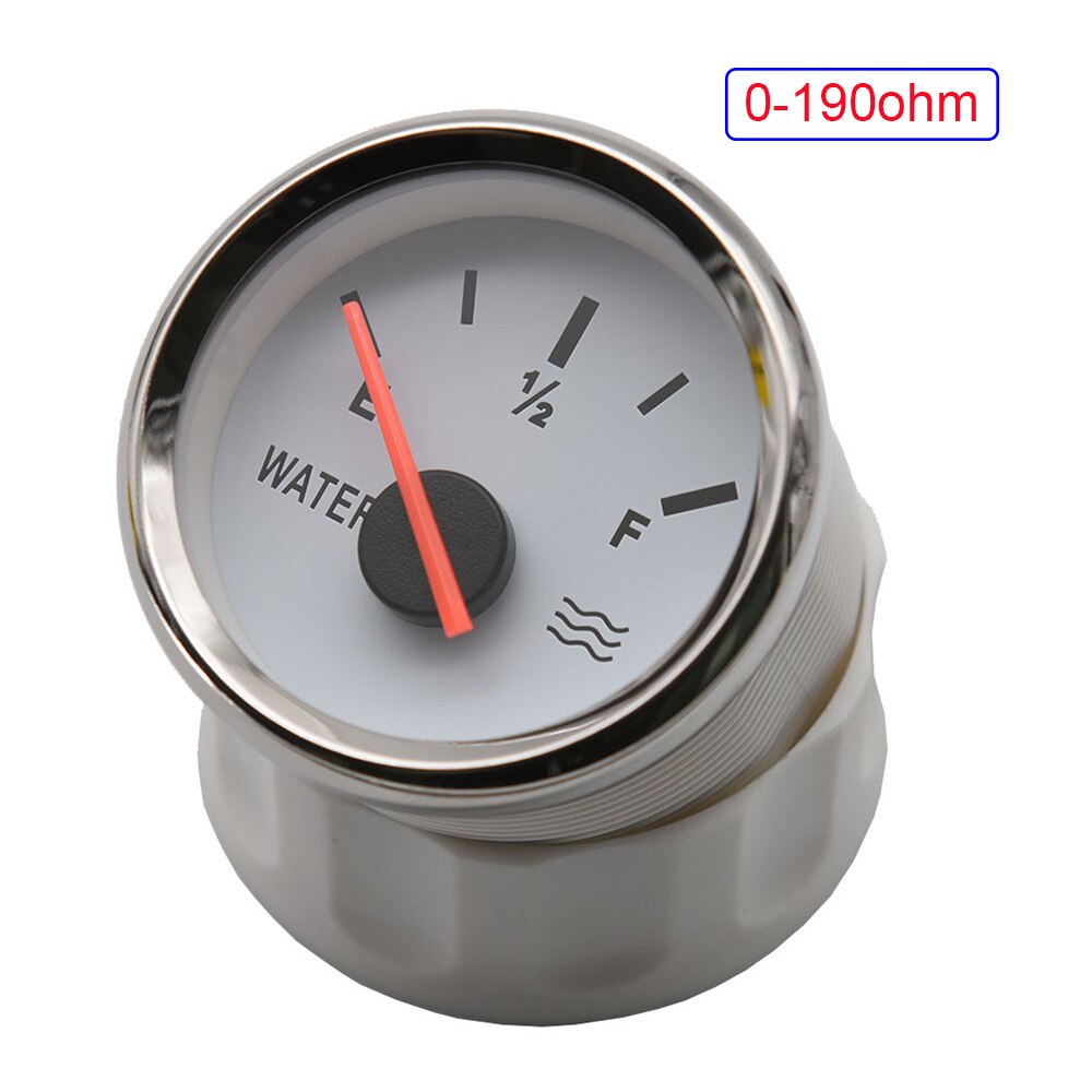 Boot Auto 52MM Wasserstand Messgeräte 0-190ohm Rot Hintergrundbeleuchtung Marine Wasser Tank Ebene Anzeige Meter Wasser Level Sensor 100-550MM: only gauge