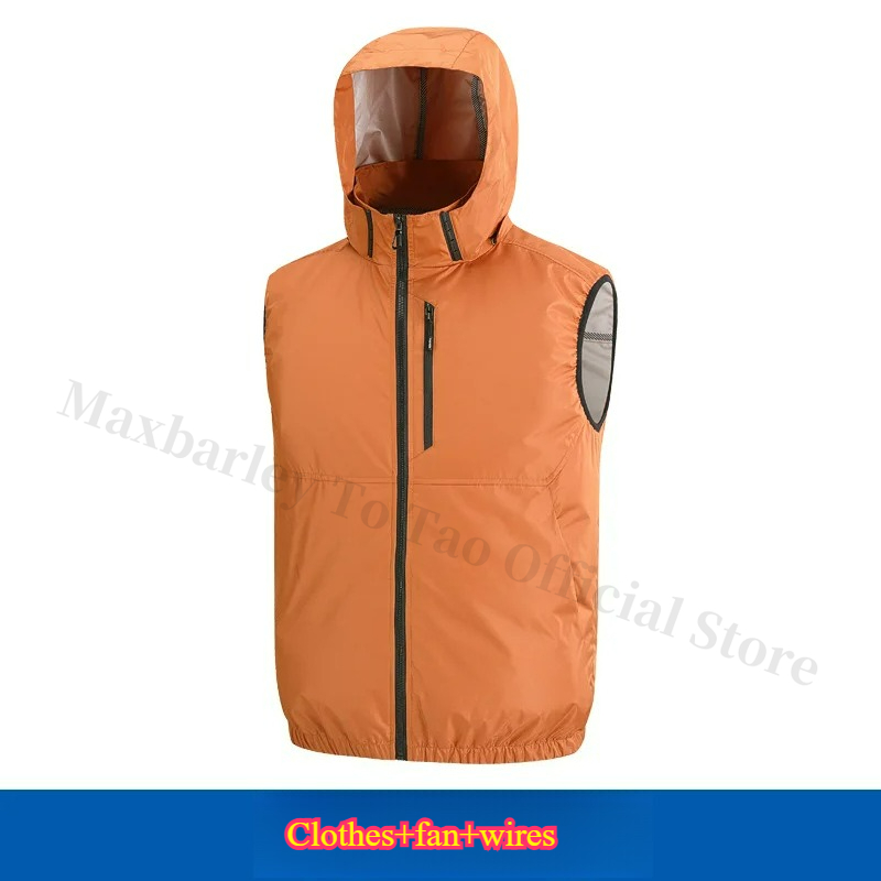 Herren-arbeitsweste mit Ventilator, ärmellos, wärmeableitend, für klimaanlagen und kühltechnik, geeignet für sommerfischen, tarnjacke: Xl / Himmelblau