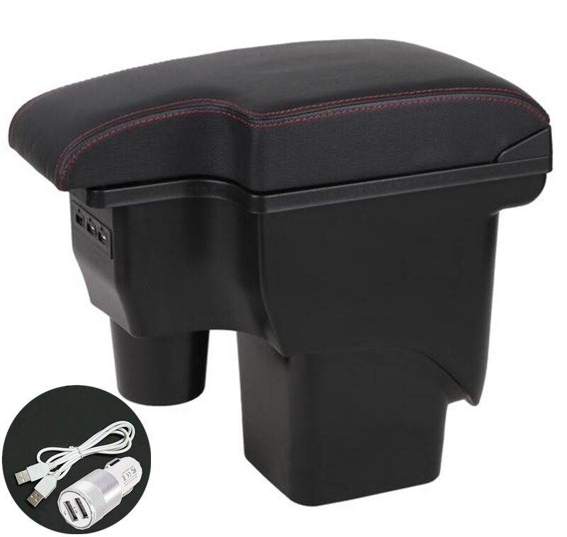 Voor Ford Focus 2 Armsteun Doos Voor Ford Focus 2 Mk2 Auto Armsteun Doos Auto Accessoires Nterior Retrofit Onderdelen Center opbergdoos Usb: Artificial Leather R