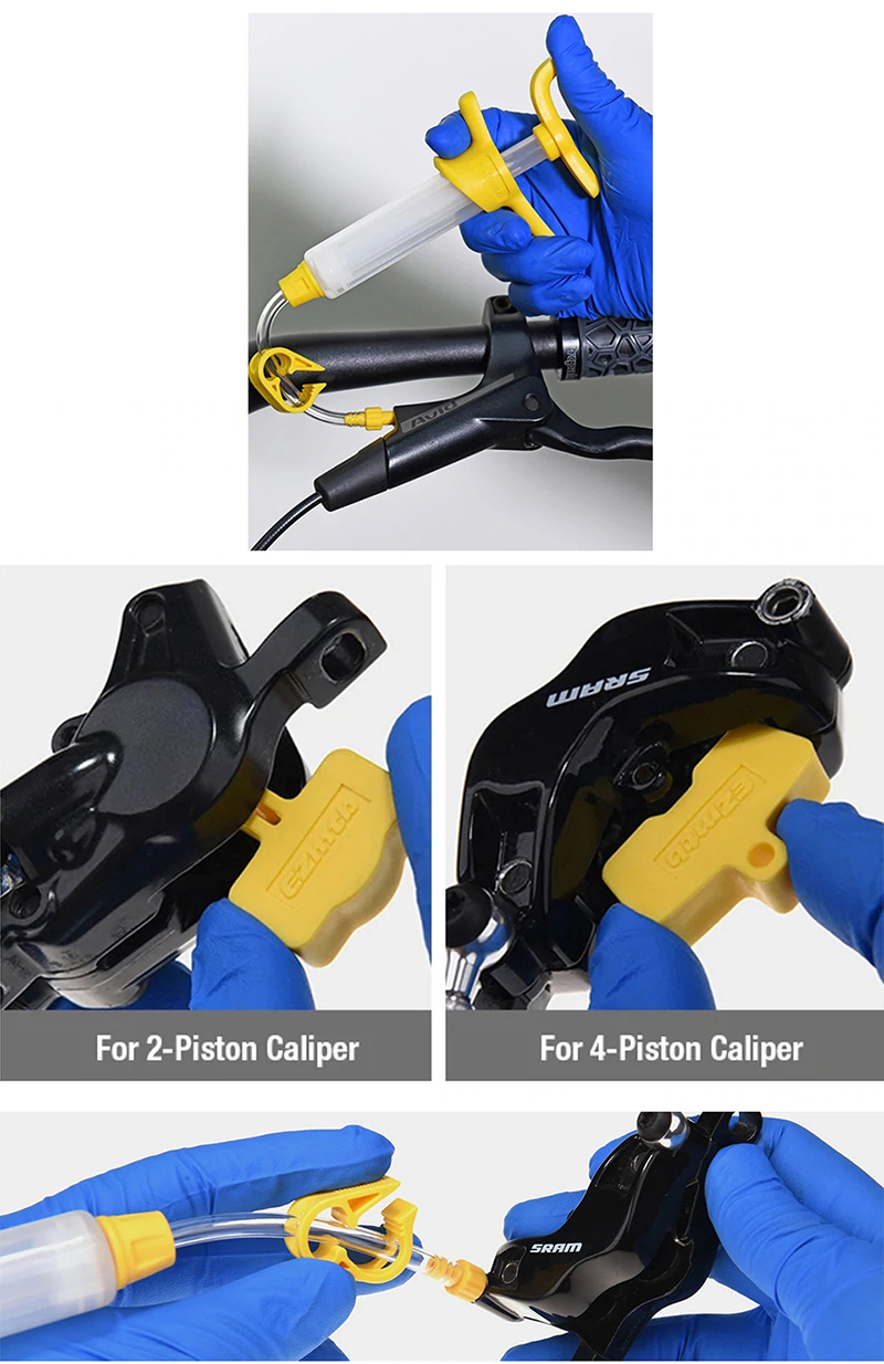 Kit de purga de freno de disco hidráulico de bicicleta para SRAM AVID S4 guía de código de borde RSC R nivel Ultimate TLM Red eTap EZMTB herramienta de reparación de bicicletas