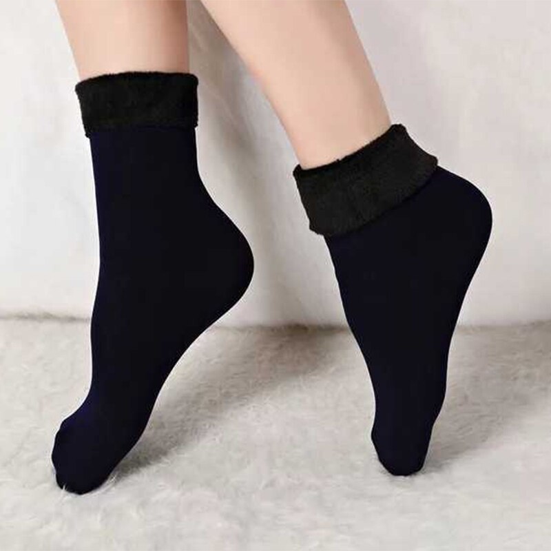 Unisex Breathable Super Warm Solid Nylon Socks Winter Autumn Seamless Thicken Socks
