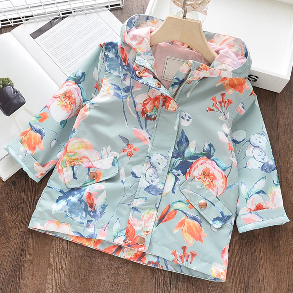 Mayfair Cabin Coats and Jackets Kids Girls Clothes Cartoon Print Outerwear Hooded For 3-7Y spring Autumn Brand Children