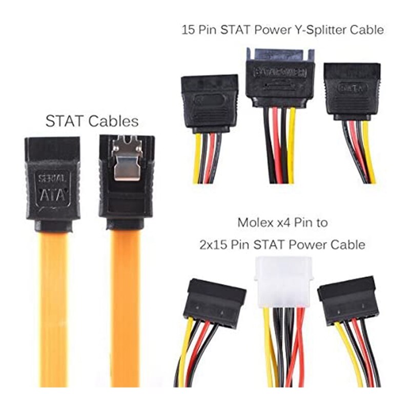 2.5 Inch Ssd 3.5 Inch Interne Harde Schijf Mounting Kit Met Sata Data Kabels En Kabels (2 X Ssd Beugel)