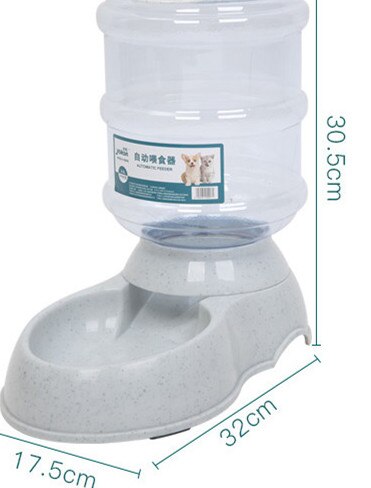 Fuente de alimentación automática para mascotas de 3,5 l para gatos y perros, tazón de plástico ecológico para comida de perros, dispensador de agua para mascotas: food dispenser