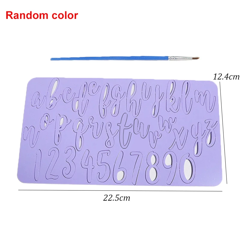 Kageværktøjer store bogstaver alfabet tal præget bogstav udstikker form dreng pige cookie udstikker stempel fondant køkkenværktøj: Himmelblå