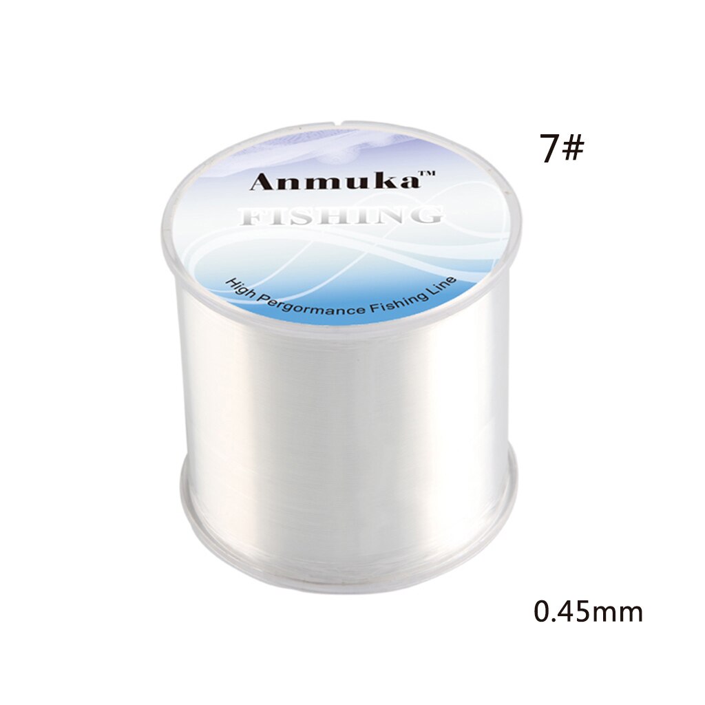 500M Anmuka Clear Vislijn Monofilament Nylon Lijnen Voor Opknoping 0.165-0.5 Mm