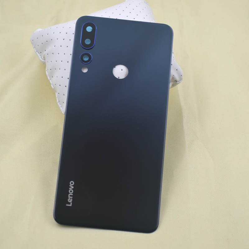 Voor Lenovo Z5s Terug Batterij Cover Achterdeur Behuizing Case Panel Vervanging Originele 6.3 &quot;Lenovo Z5s Batterij Cover Met lens: Black With Lens