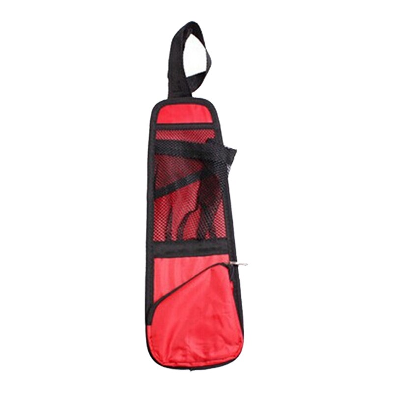 Bolsa organizadora de almacenamiento de asiento de coche, bolsa de viaje para teléfono, contenedor de bebidas, bolsa de maquillaje, Kits de viaje, bolsa de cosméticos: Red