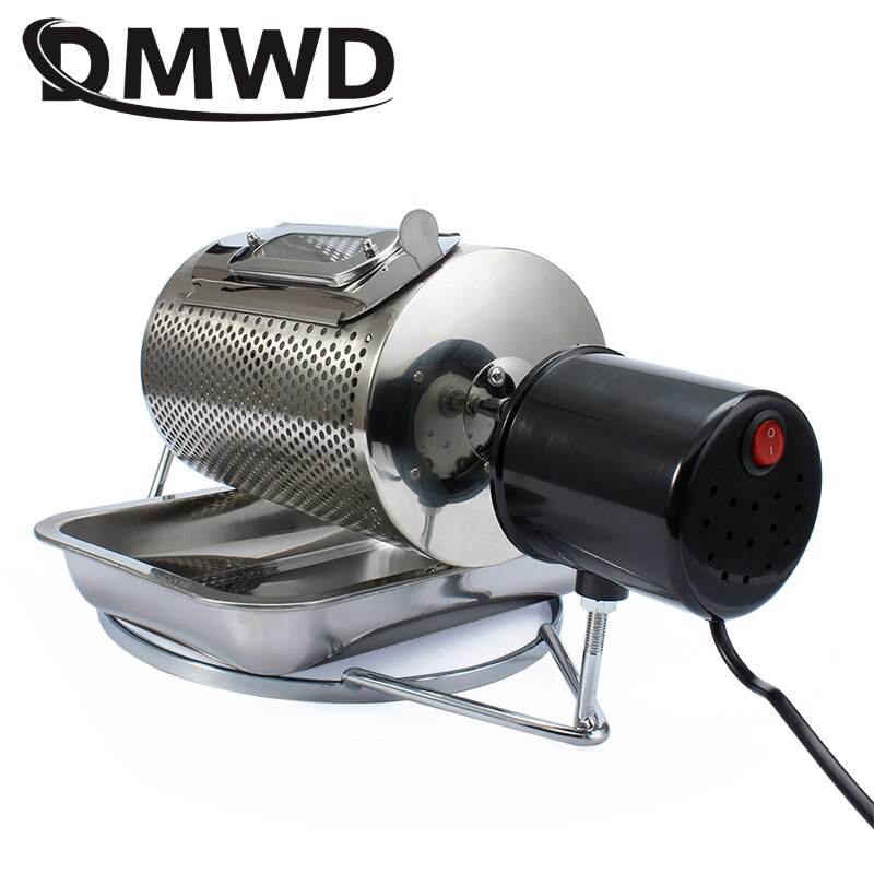 DMWD 110V/220V Coffee Beans Roaster Stainless Steel Cafe Bean Roasting Machine Baking Fry Peanut Grain Nuts Dryer EU US UK Plug