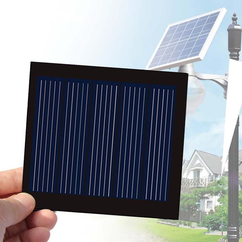 Mini panneau solaire rond noir 2.5v 110ma | Colle polycristalline, outil de Camping, bricolage Portable silicium, charge d'extérieur B K6Z4 51.5*48mm