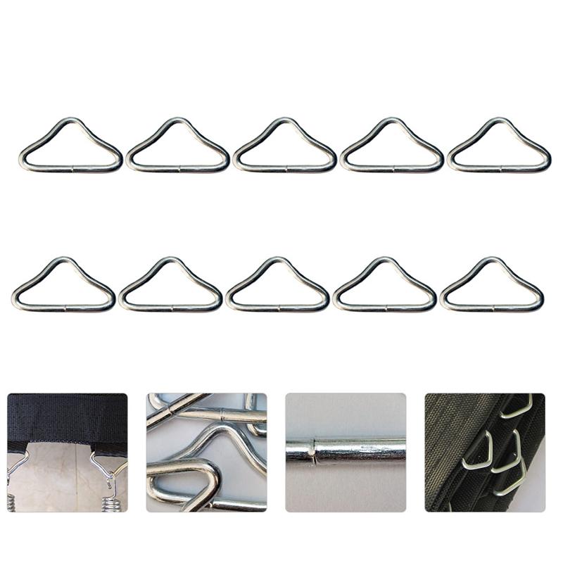 30Pcs Metal Rvs Driehoek Ringen Gesp Loop Ring V-Ringen Bandjes Trampoline Mat Onderdelen Vervanging Reparatie Levert