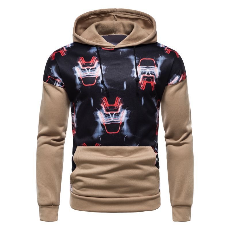 2021 jesienno-zimowa nowa męska moda codzienna drukowanie Plus rozmiar bluza z kapturem płaszcz bluzy bieganie Top trening Sudadera