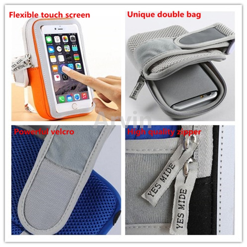 4-6 inch universal arm bag mobile motion phone armband cover for running arm band holder of the phone on the arm case for iPhone