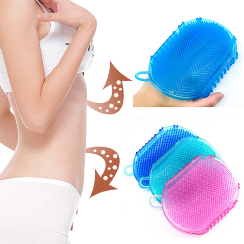 1 Uds. De silicona suave guantes para fregar para pelar el cuerpo cepillo de baño guantes exfoliantes cepillo de pies para el cepillo corporal para Baño