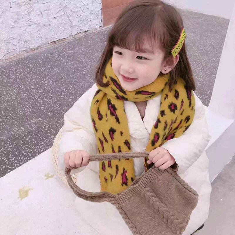 Kids Scarf Wool Knit Spring Winter Children's Scarf for Girls Boys Warm Shawl Snood Children Toddler Scarf 9 Colors