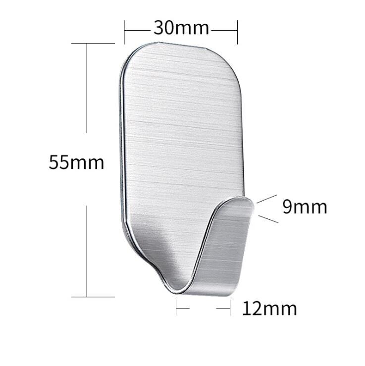 SUS 304 Stainless Steel Bathroom&amp;Kitchen Wall Hook Self-adhesive Wall Door Clothes Coat Hat Hanger Waterproof Towel Hooks