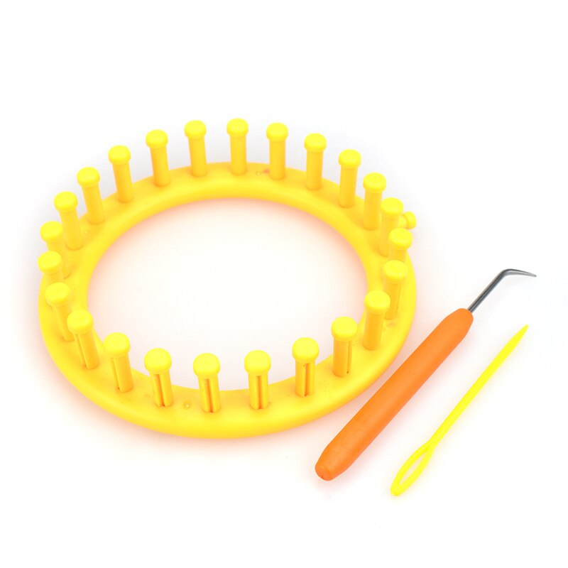 KOKNIT 14CM Yellow Classical Round Circle Hat Knitting Knit DIY Tool Kit Randomly Colors Knitting Loom For Women: Default Title
