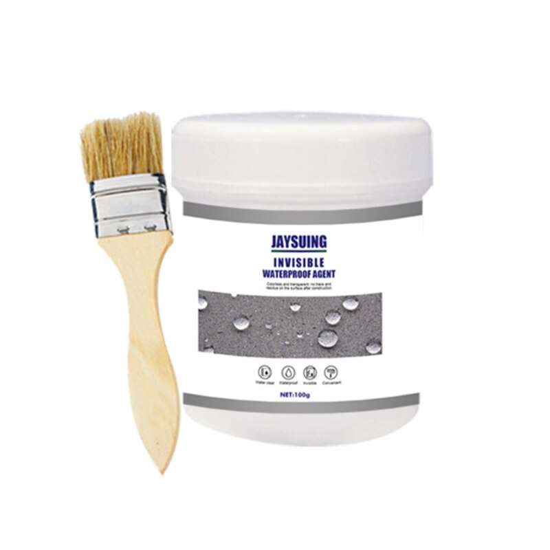 Transparent Waterproof Coating for Exterior Wall of Toilet Kitchen External Wall Roof Patching Tape Brush: 100g