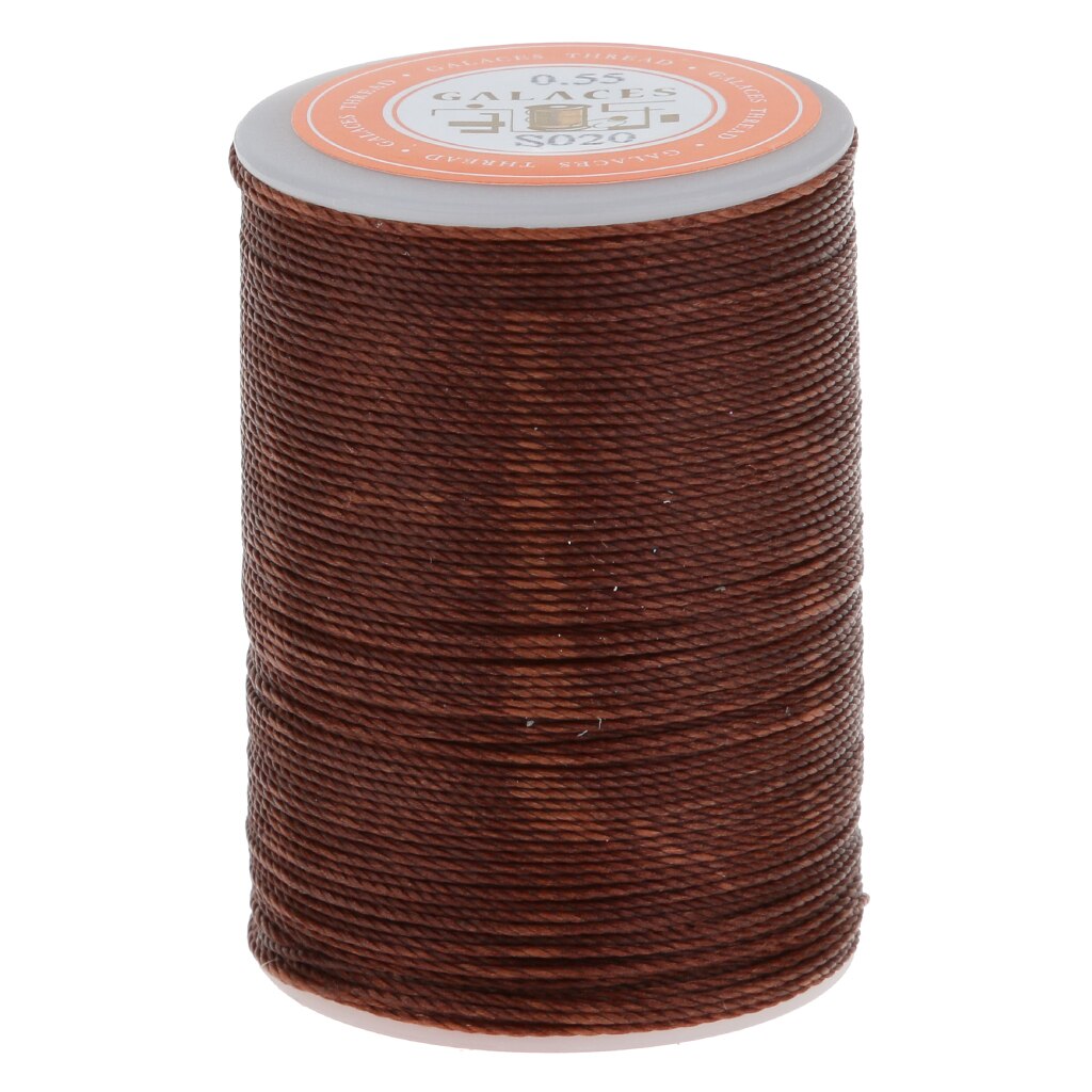Nuevas de cuero trabajo artesanal costura redonda encerado cadena hilo 0,55mm para la cartera a bolsa 10 colores ropa fuerte hilo de coser: Dark Brown