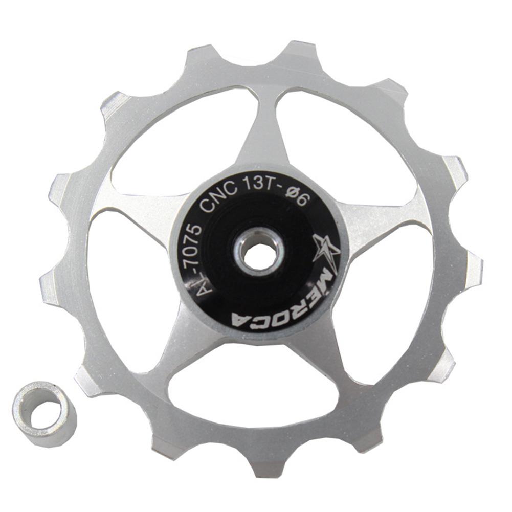 11T/13T Aluminium Mtb Mountainbike Fiets Achterderailleur Pulley Jockey Wiel Racefiets Gids Roller voor 7/8/9/10 Speed: 13T silver
