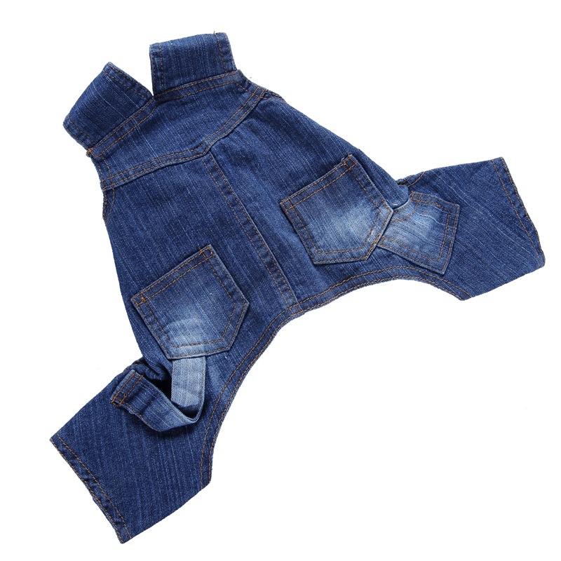 2022 Pet Costume Dog Clothes Jean Rompers for Cat Dog Jumpsuit Blue Puppy Dog Clothing XS-XXL Yorkie Corgi Teddy Poodle Outfit