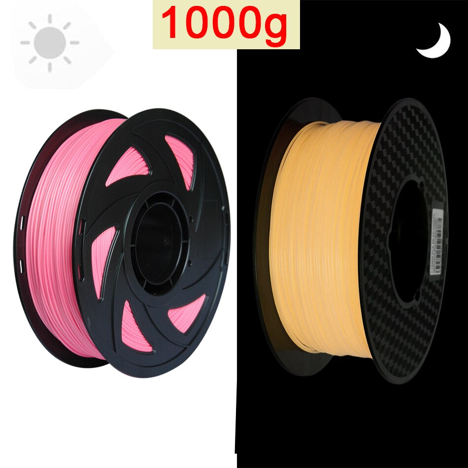 Glowing In The Dark 3D Printer PLA Filament 1.75mm Luminous Sublimation Color Changing Materials for 3D Printing Lime to Green: Pink to Orange 1Kg