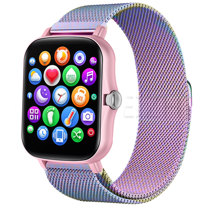 Bracelet de 20mm pour Amazfit GTS 4/3/2e/Mini/stratos 3/2 boucle magnétique en métal 22mm Bracelet de montre Amazfit Gtr 4/3/pro/2e/bip-u-s-lite: Noir gris / 18mm