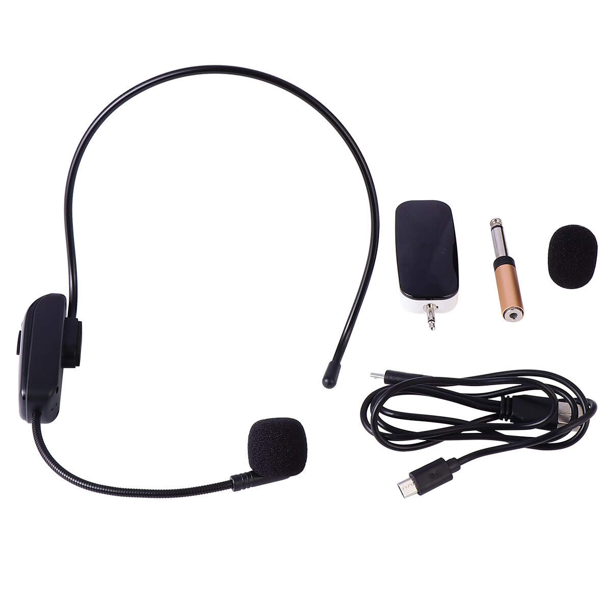 1 Set Head-mounted Microphone Wireless Loudspeaker Microphone Portable Amplifier