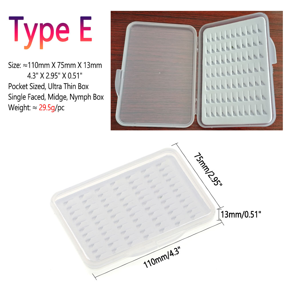 Bimoo Transparent Ultra-Thin Fishing Fly Box Midge Nymph Flies Trout Fishing Hook Lures Bait Storage Box Case Container Tackle: green