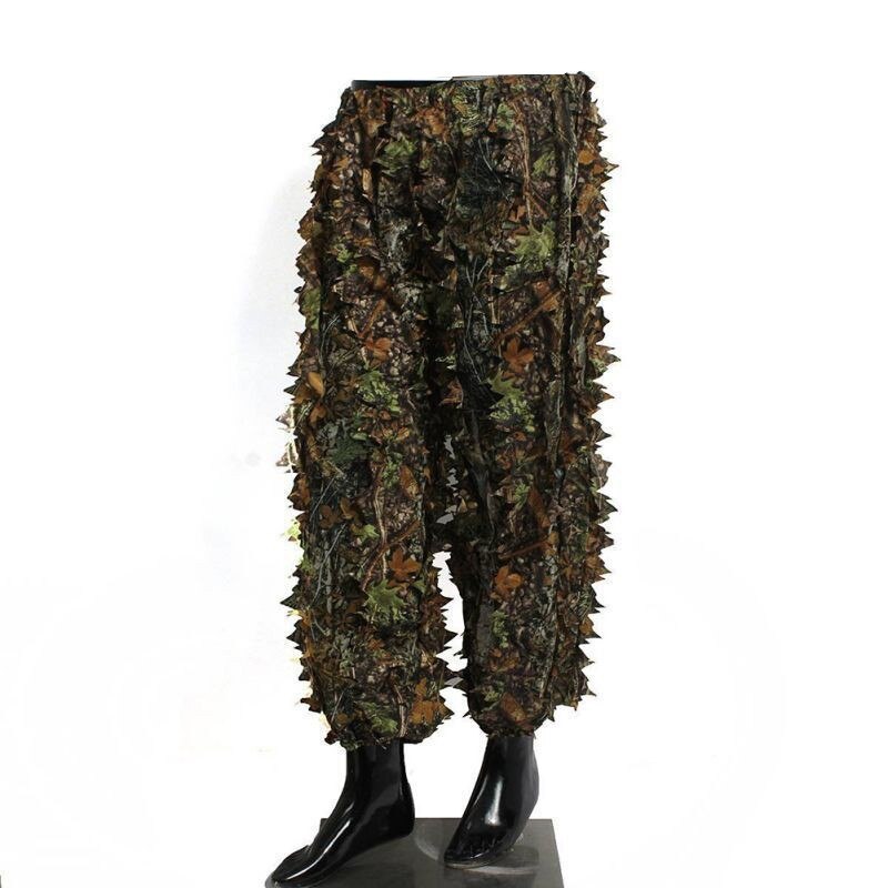 Jagd Ghillie Anzug 3D Camo bionisch Blatt Leinen Jagd Kleidung Tarnung Dschungel Wald Vogelbeobachtung Poncho Jagd Kleidung