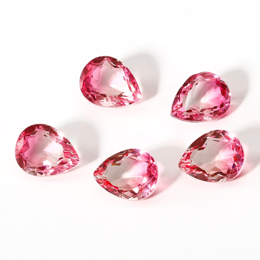 Charms 7x9MM 2-3 CT Water Cut Loose Gemstone Watermelon Stones Decoration Fine Jewelry 5 pcs/set