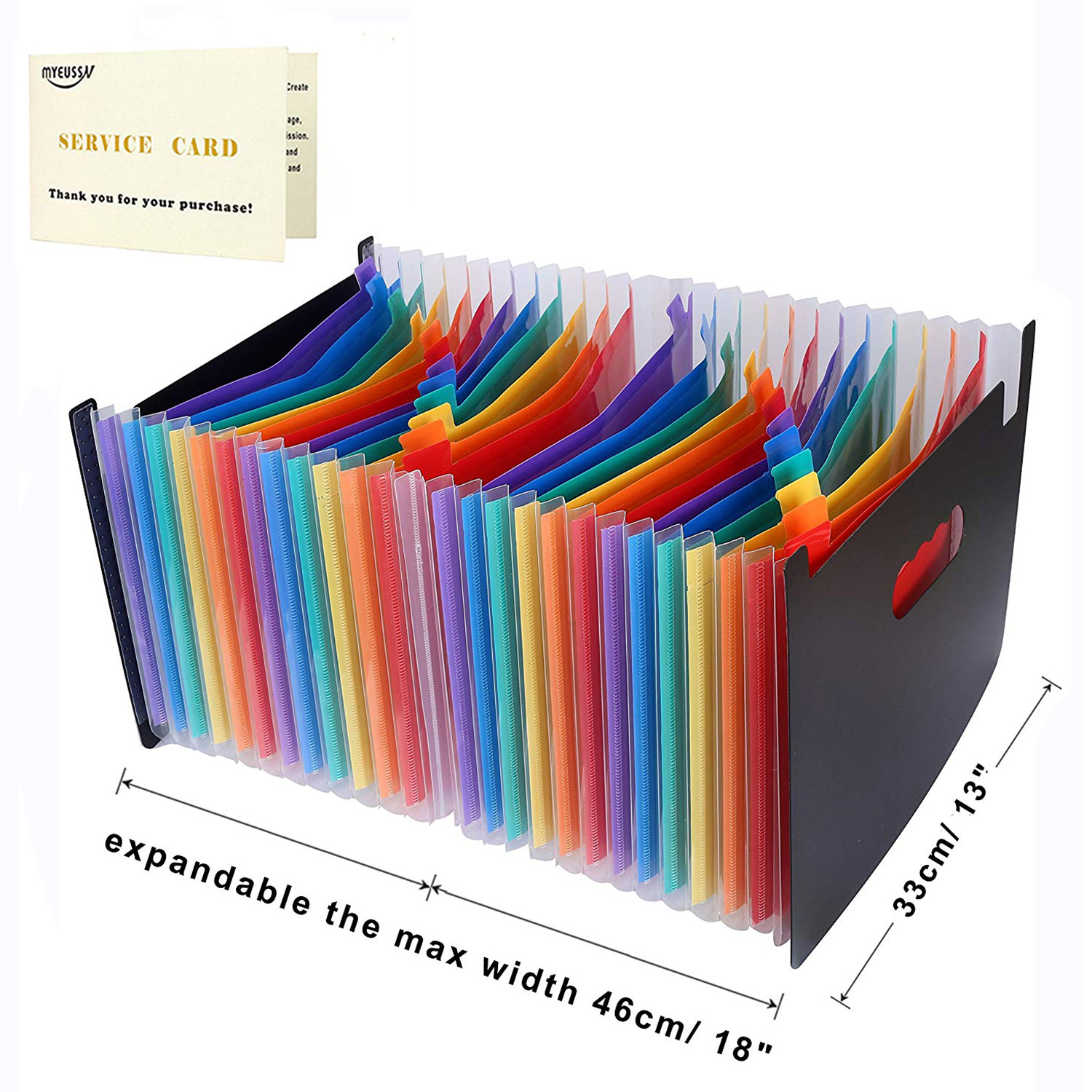 24 Pockets Expanding File Folder Large Space A4 Filing Folders Box File Business Home Office Document Accordion File