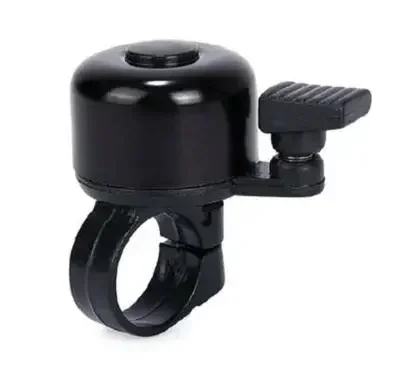 1 Uds. Timbre de bicicleta de aleación de aluminio, alarma de advertencia de seguridad para bicicleta de montaña, timbre para manillar de ciclismo, bocina para bicicleta, accesorios para ciclismo: Negro