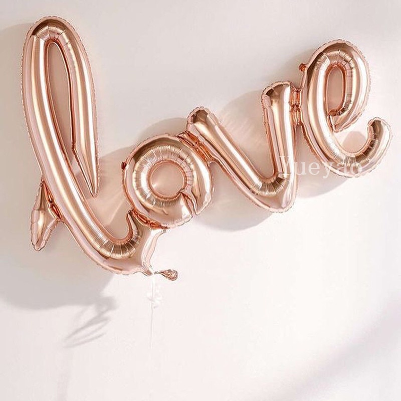 Bruiloft Ballonnen Ligaturen Liefde Brief Folie Ballon Anniversary Valentines Verjaardagsfeestje Decoratie Photo Booth Props