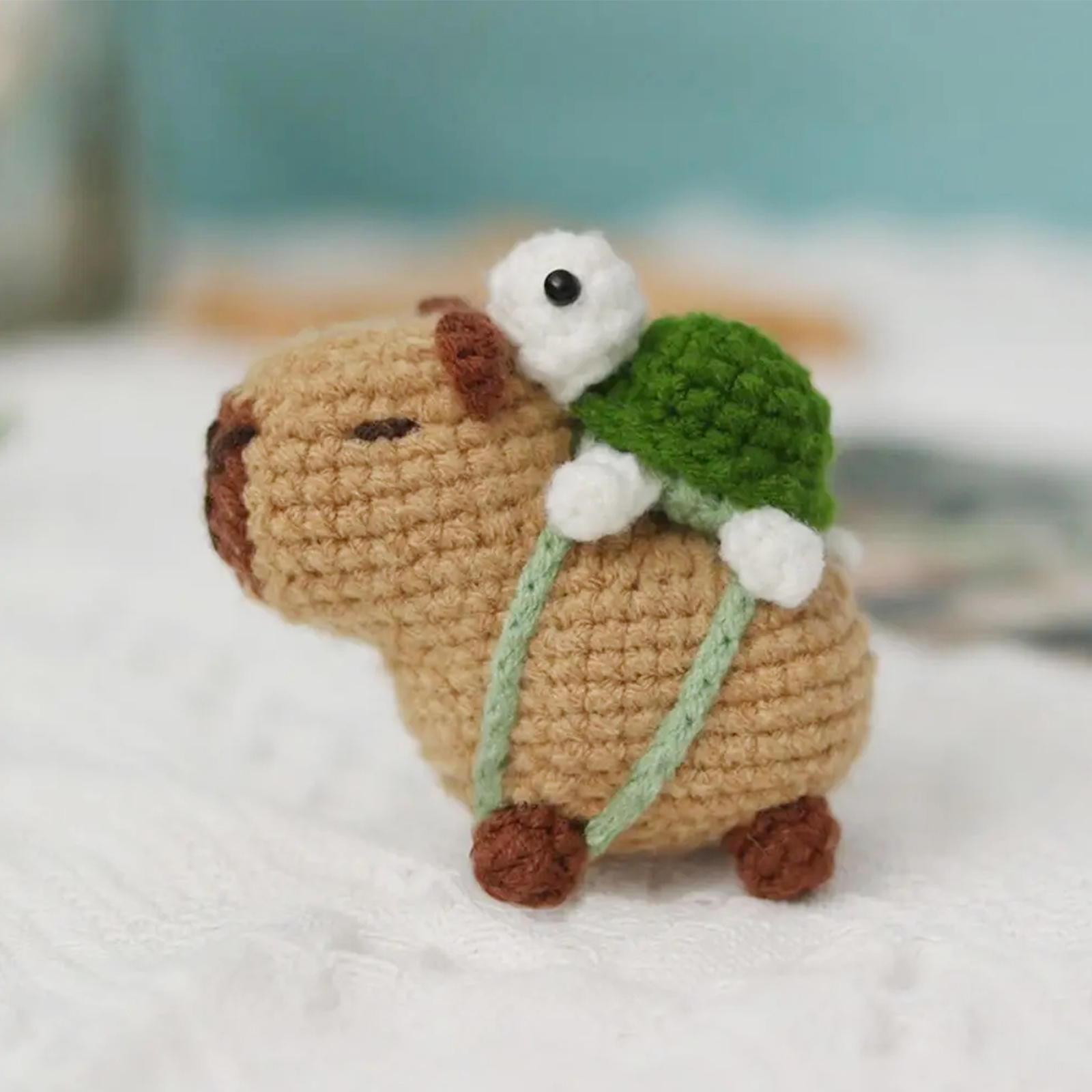 Kit de crochet capibara, lindo kit de ganchillo de animales, de Navidad, kit de ganchillo para principiantes, kit de ganchillo para amantes del manualidades,