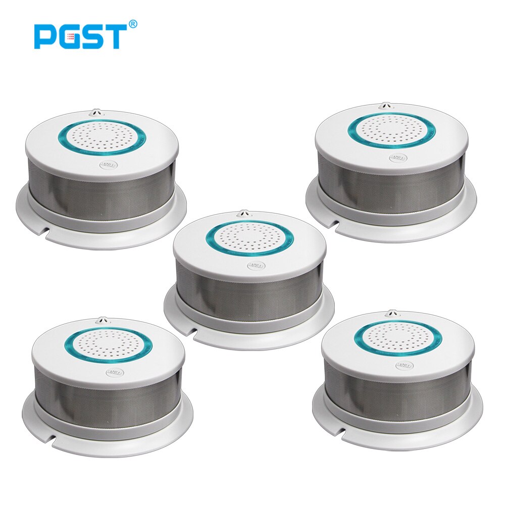 PGST 438R Smoke Detector Fire Protection Sensitive Alarm Sensor Firefighters for 433MHz Alarm Home Security System: 5.