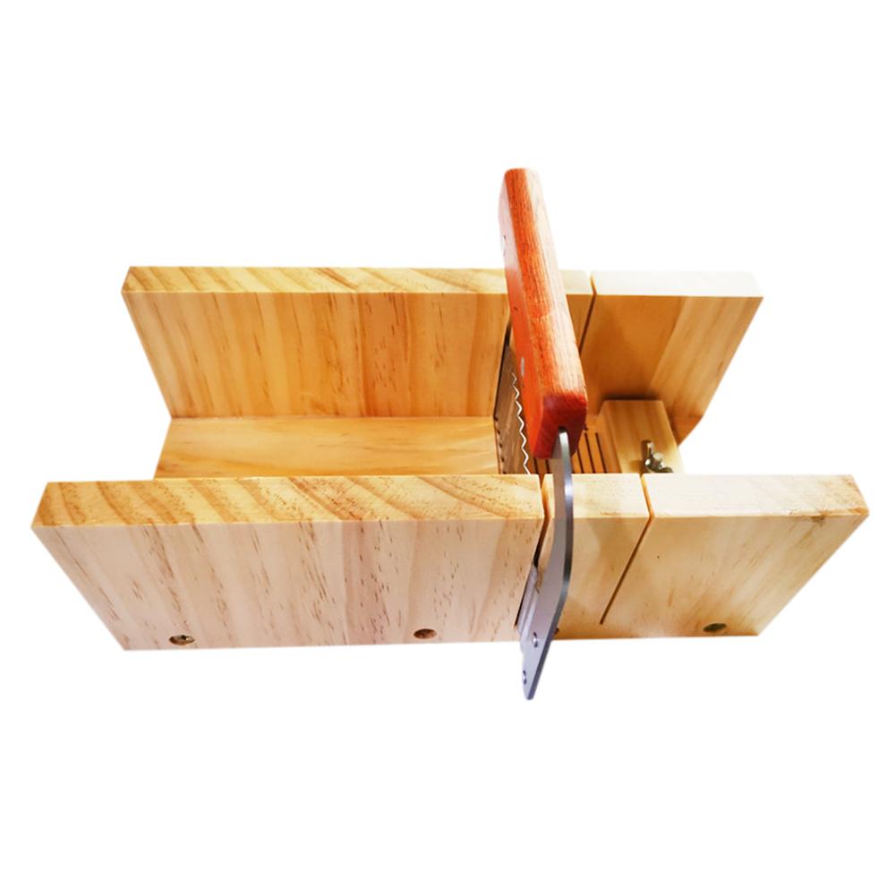 Convenient Soap Cutting Tool Wood Handmade Double Trough Cutter DIY Cutting Device for Household Soap Making Supplies