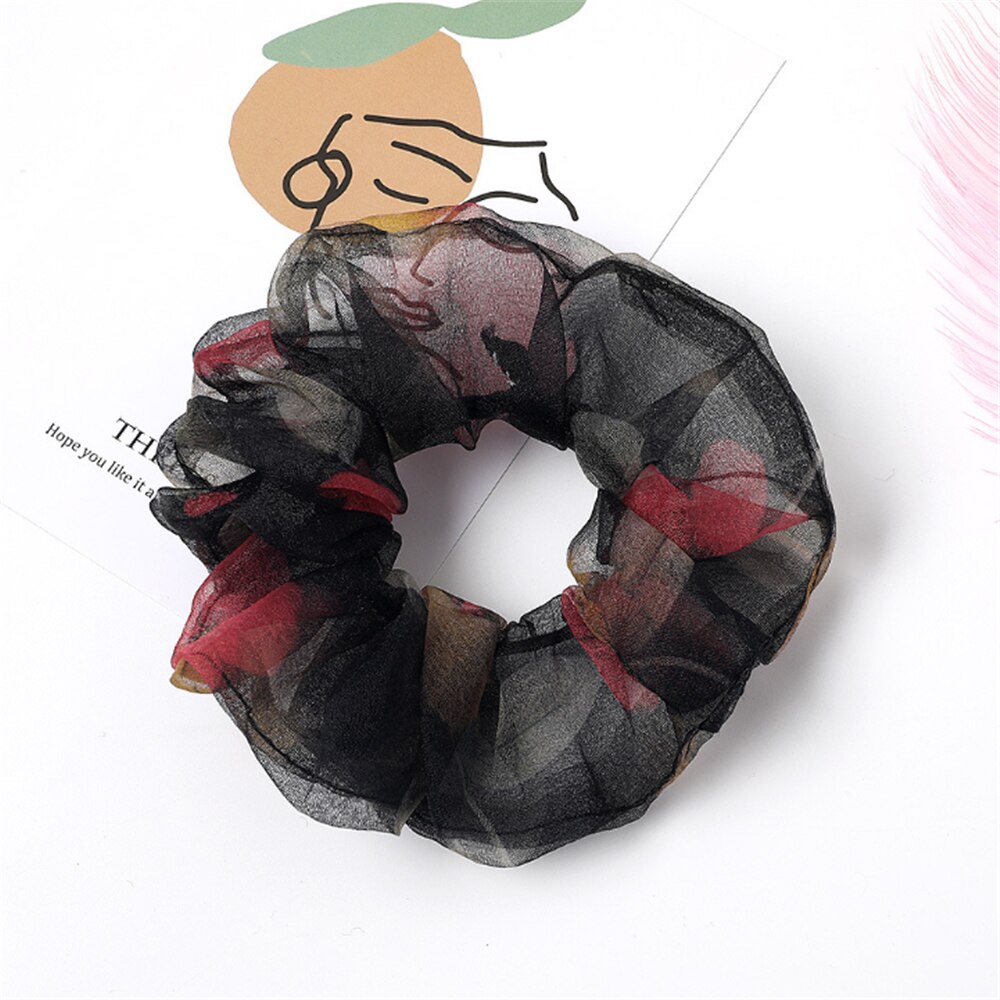 Spitze Gedruckt Haarband Frauen Kopfschmuck Pferdeschwanz Halfter Haar Seile Elastisches Haar Bands Haar Accessoires: 1